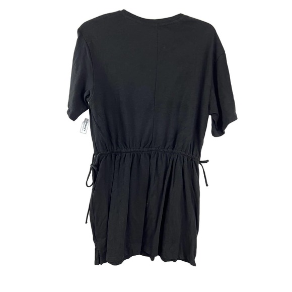 Women's Old Navy Black Dress Size Large Soft drawstring waist Crew Neck NEW NWT - Picture 2 of 5